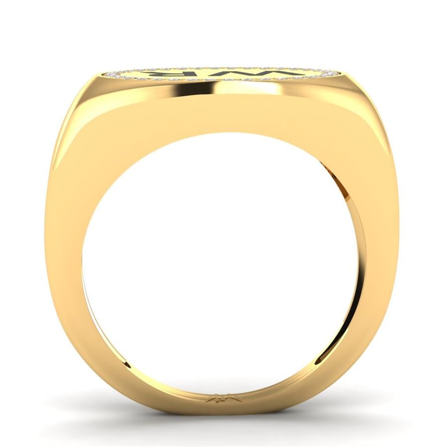 Bagues Thalia Argent Plaqué Or Jaune Diamant 0.20 ct