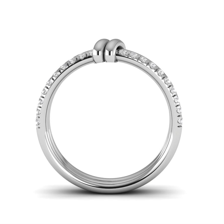 Bagues Uni Or Blanc Oxyde de zirconium 0.20 ct