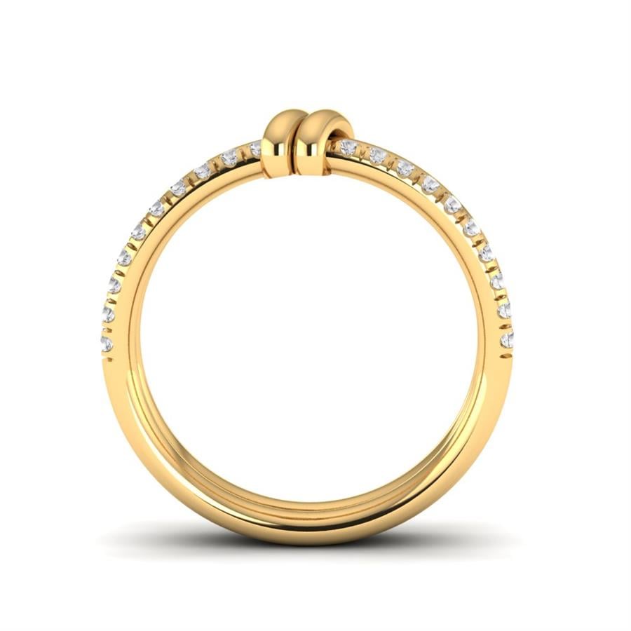 Bagues Uni Or Jaune Oxyde de zirconium 0.20 ct