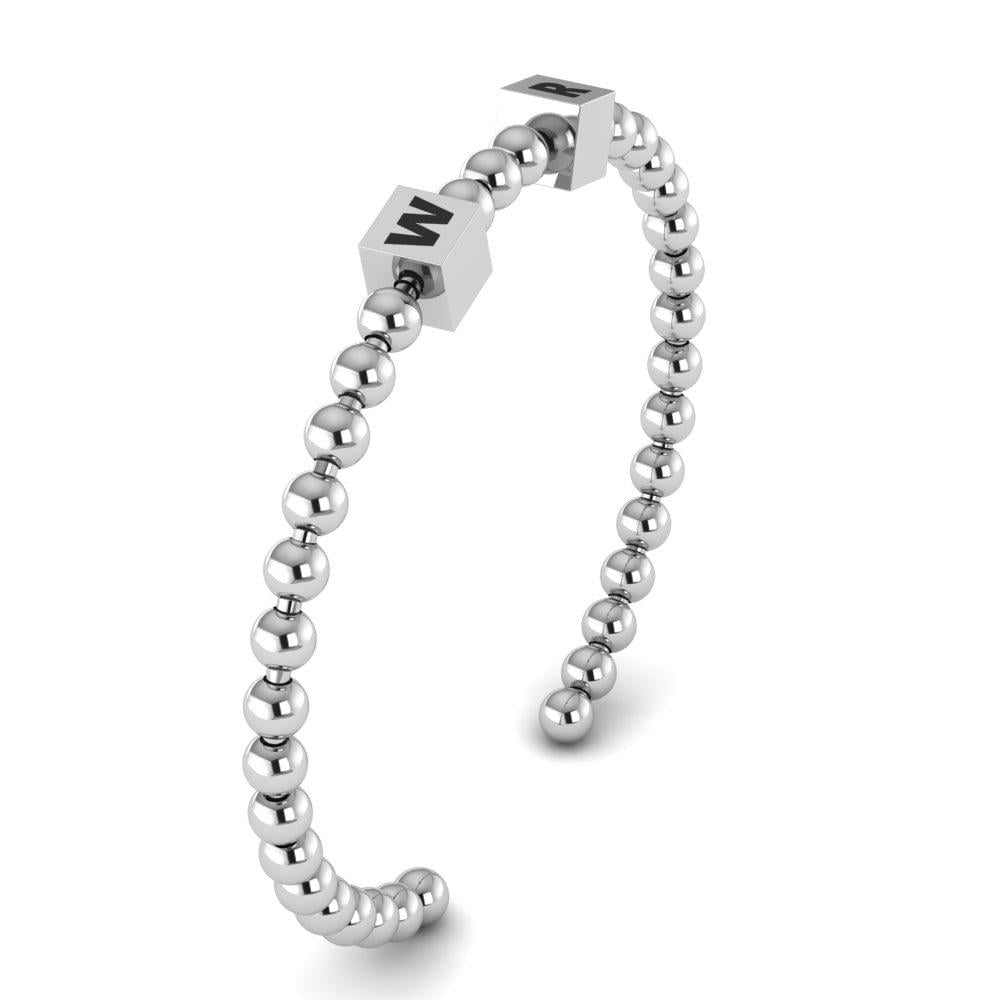 Bracelets Lettre d'amour Or Blanc