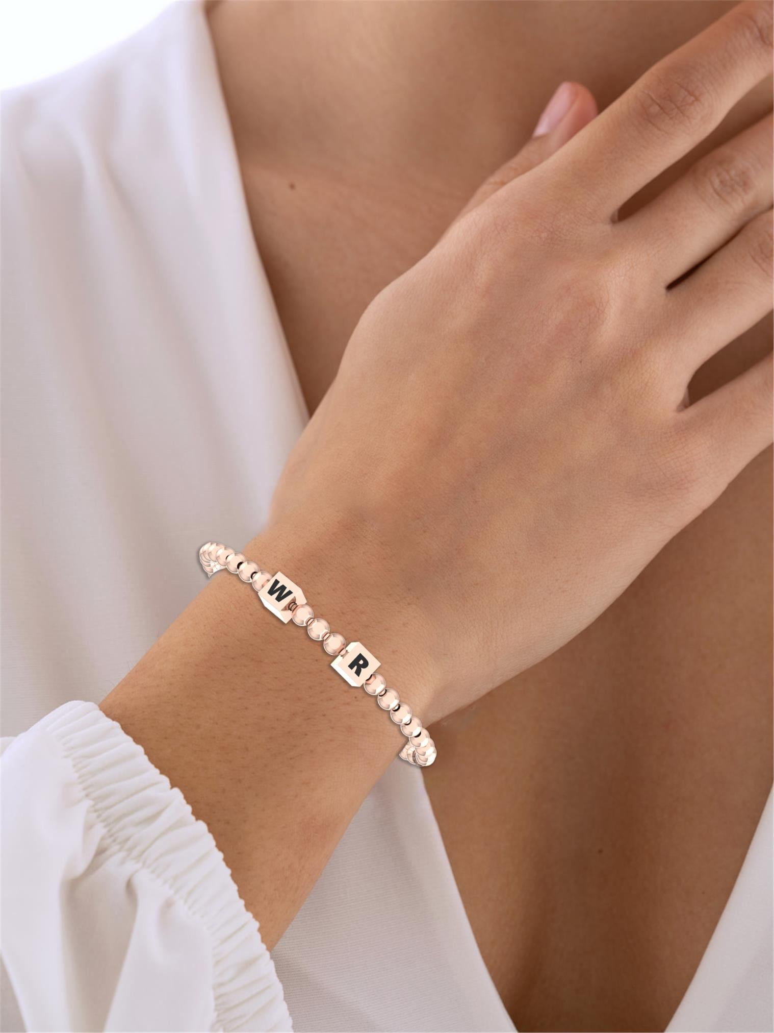 Bracelets Lettre d'amour Or Rose