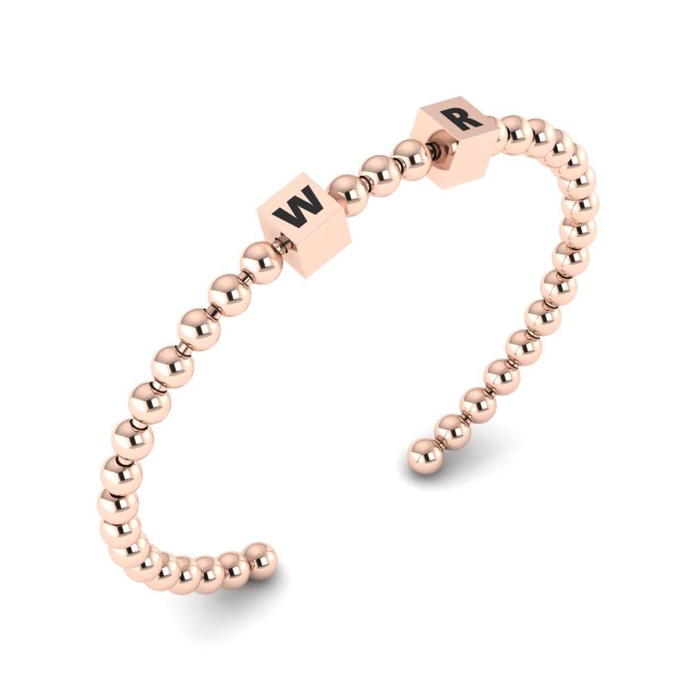 Bracelets Lettre d'amour Or Rose
