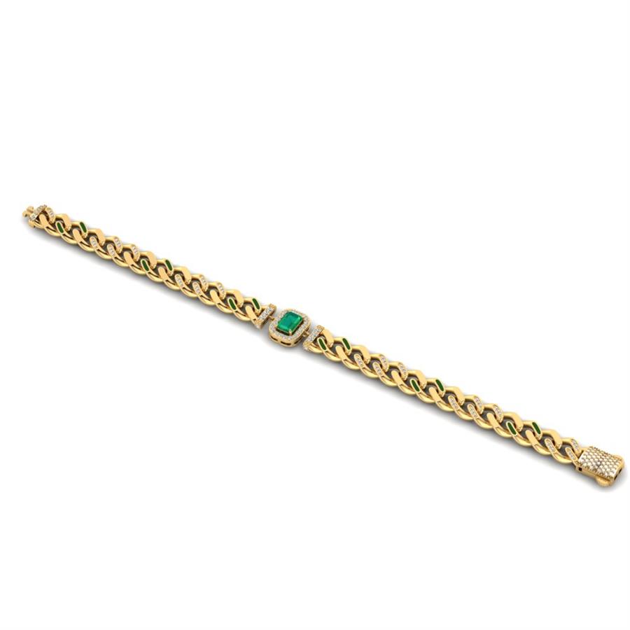 Bracelets Royal Argent Yellow - Vert Émeraude