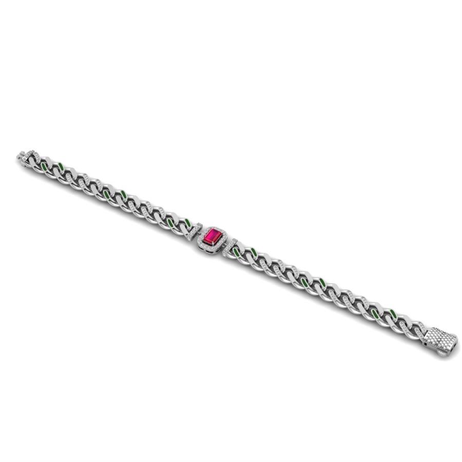 Bracelets Royal Or Blanc - Rouge Rubis