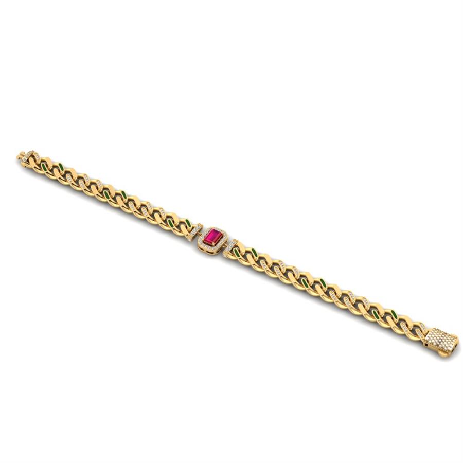 Bracelets Royal Or Jaune - Rouge Rubis
