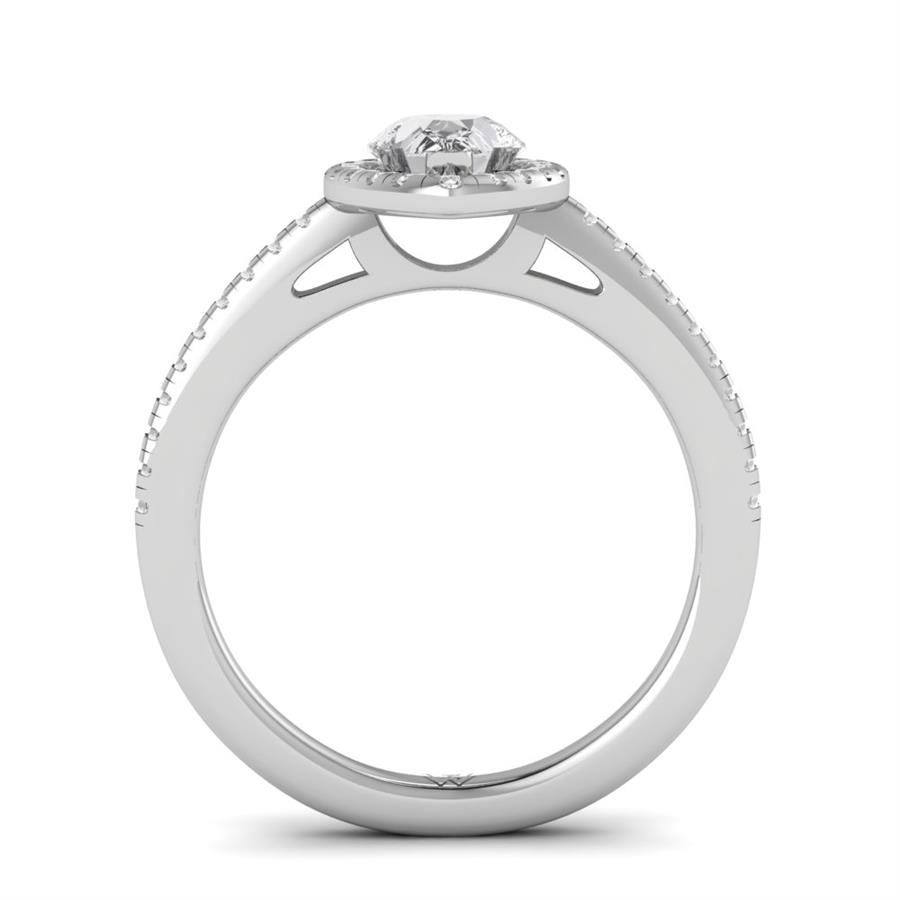 Solitaires Aimée Or Blanc Oxyde de zirconium 1.30 ct