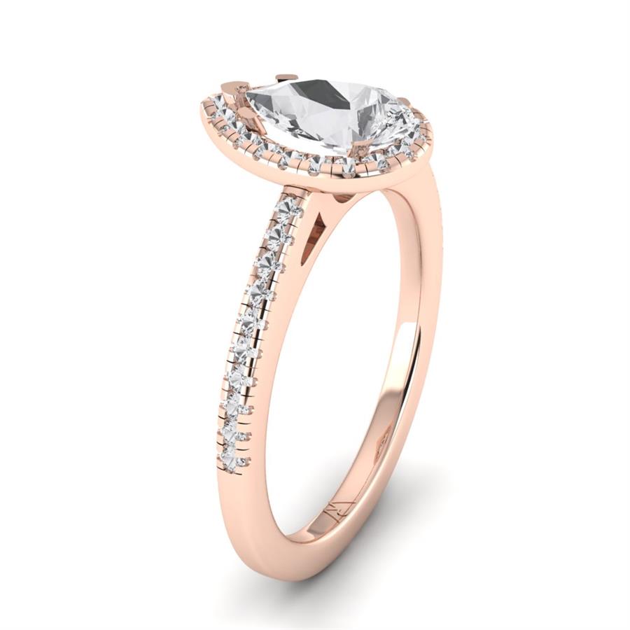 Solitaires Aimée Or Rose Oxyde de zirconium 1.30 ct