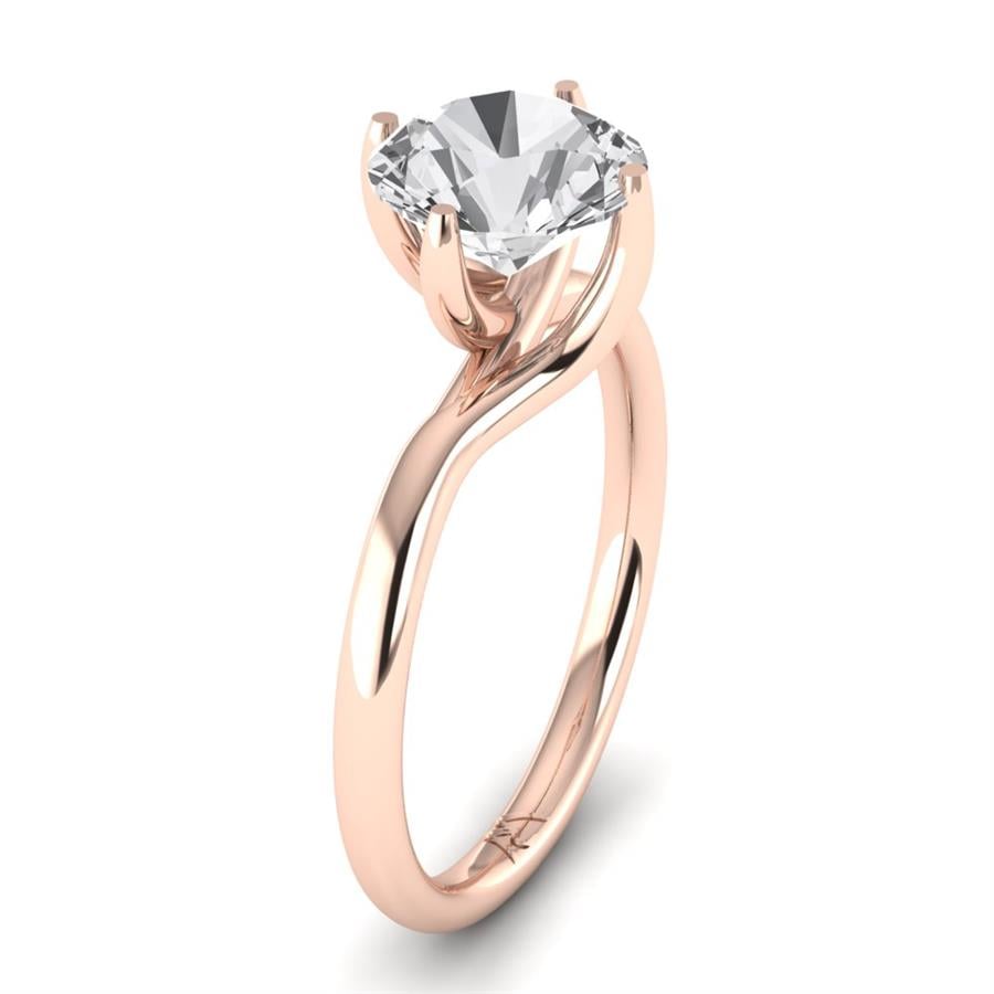 Solitaires Alba Or Rose Oxyde de zirconium 2 ct