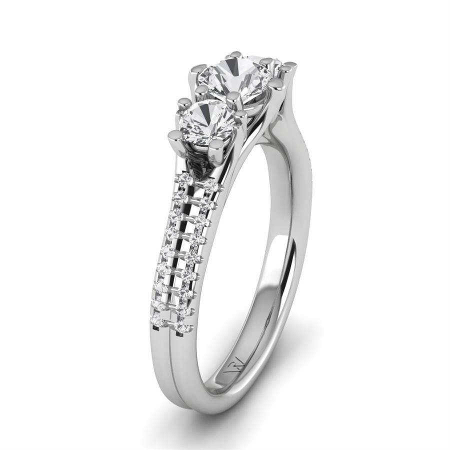 Solitaires Amarante Or Blanc Oxyde de zirconium 1 ct