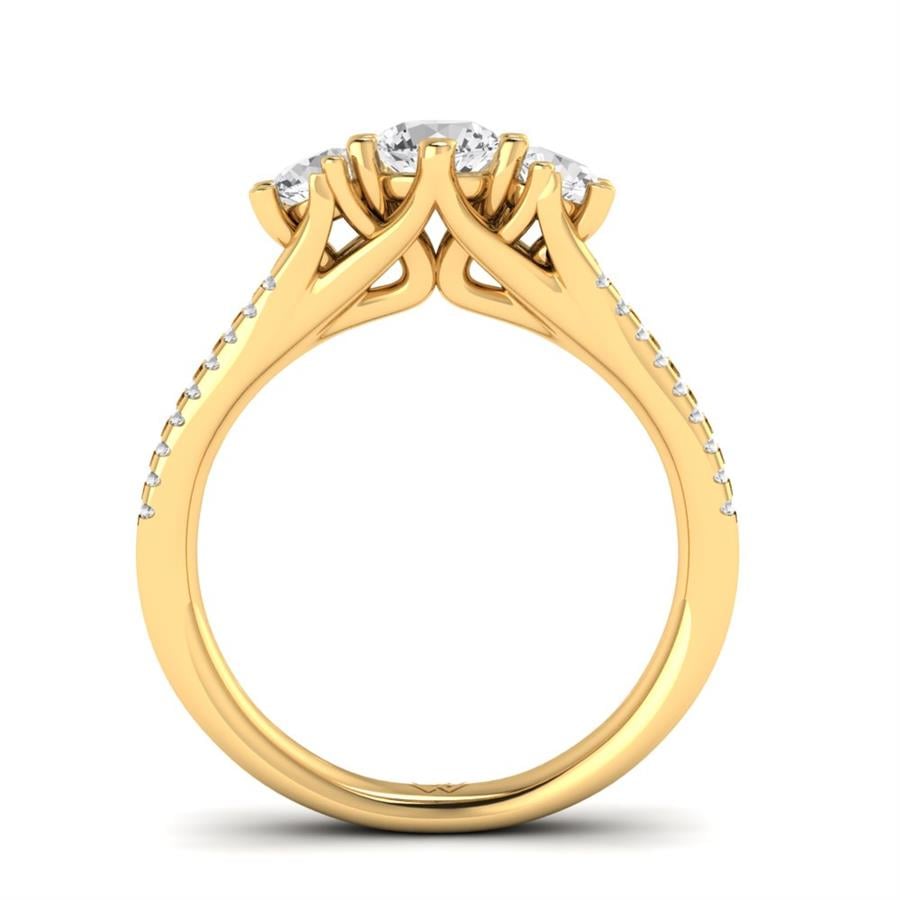 Solitaires Amarante Or Jaune Diamant 1 ct