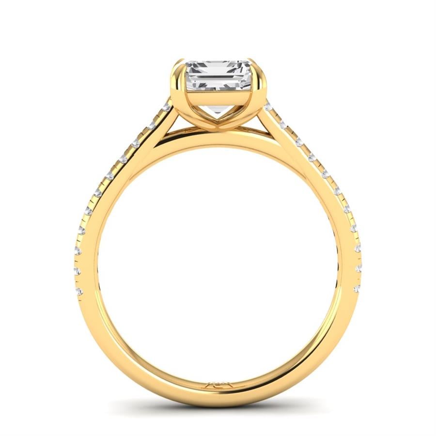 Solitaires Aurêve Argent Plaqué Or Jaune Diamant 2.20 ct