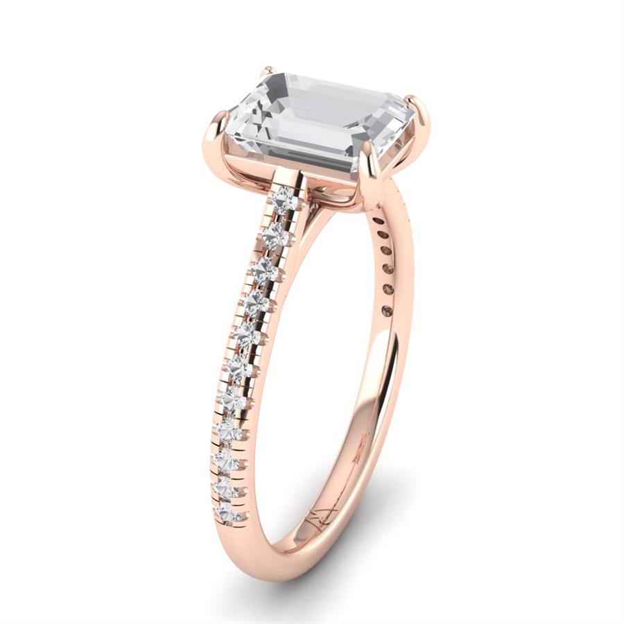 Solitaires Aurêve Or Rose Diamant 2.20 ct