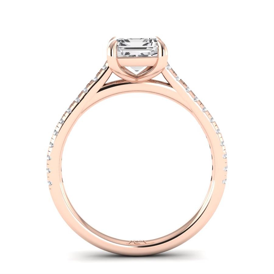 Solitaires Aurêve Or Rose Oxyde de zirconium 2.20 ct