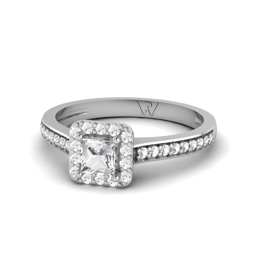 Solitaires Auréa Argent Rhodié Blanc Oxyde de zirconium 1.3 ct