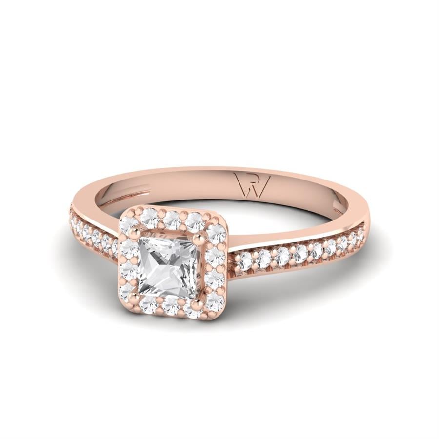 Solitaires Auréa Or Rose Oxyde de zirconium 1.3 ct