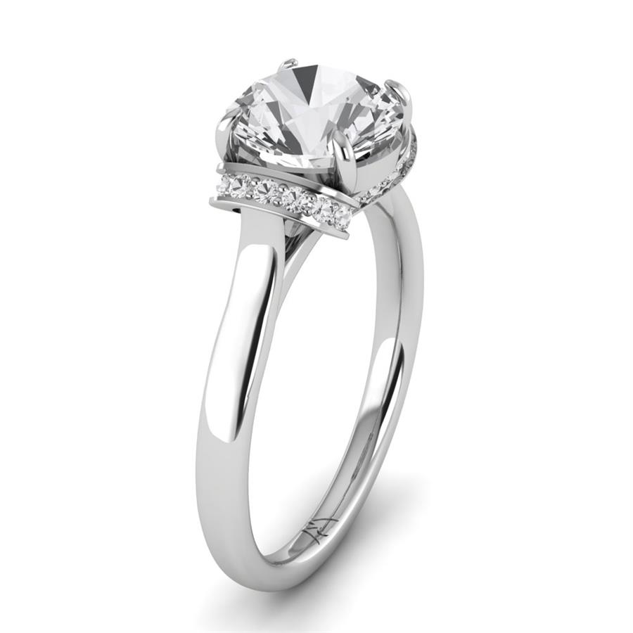 Solitaires Auralis Or Blanc Oxyde de zirconium 2.25 ct