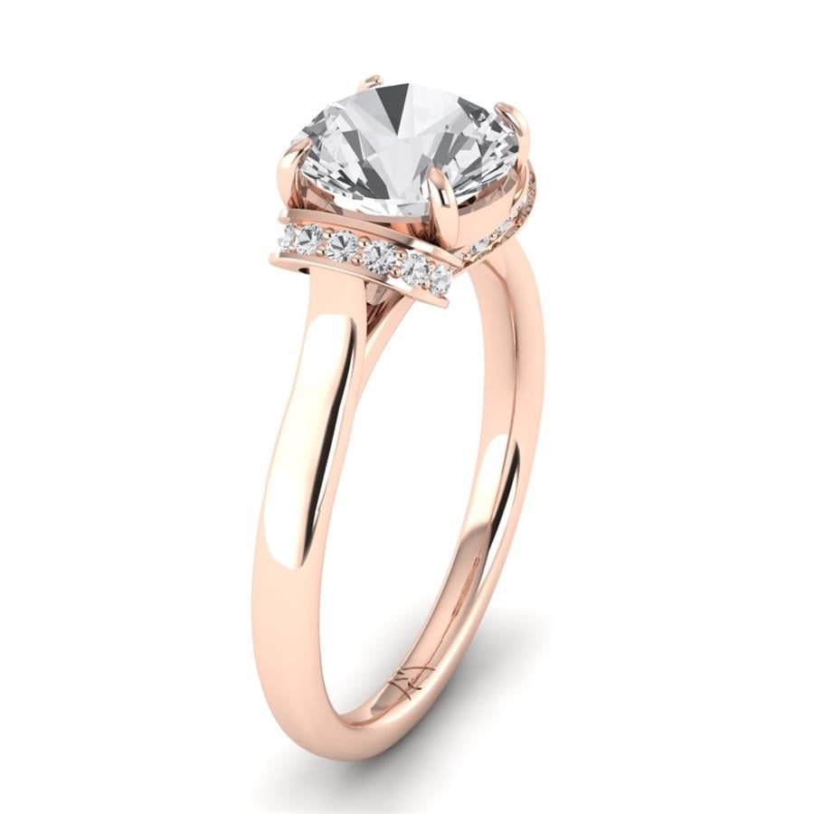 Solitaires Auralis Or Rose Oxyde de zirconium 2.25 ct