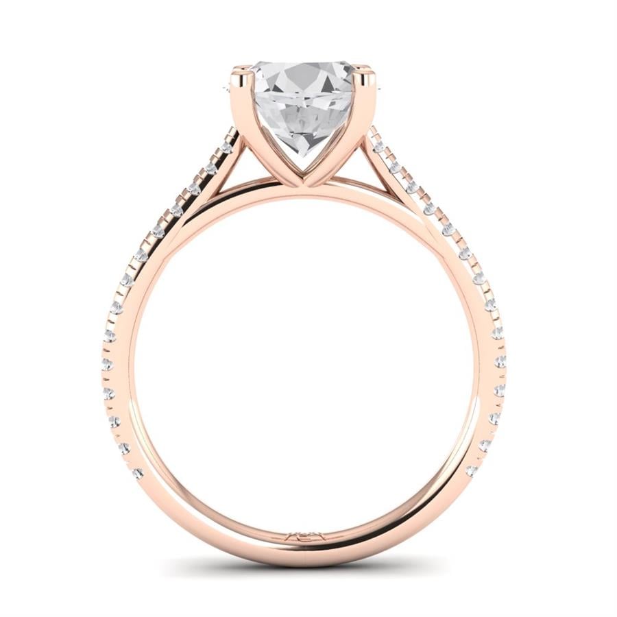 Solitaires Avenelle Argent Plaqué Or Rose Oxyde de zirconium 2.15 ct