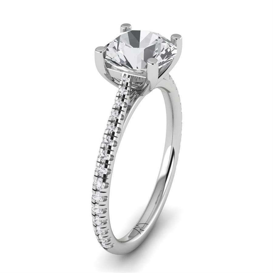 Solitaires Avenelle Or Blanc Oxyde de zirconium 2.15 ct