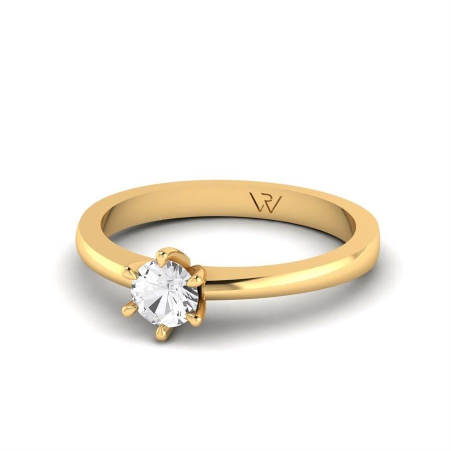 Solitaires Belle Or Jaune Argent Diamant 0.30 ct