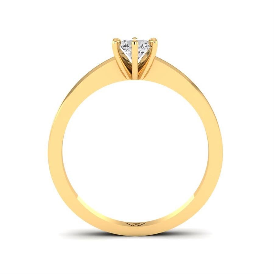 Solitaires Belle Or Jaune Argent Diamant 0.30 ct
