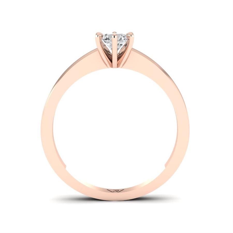 Solitaires Belle Or Rose Argent Diamant 0.30 ct