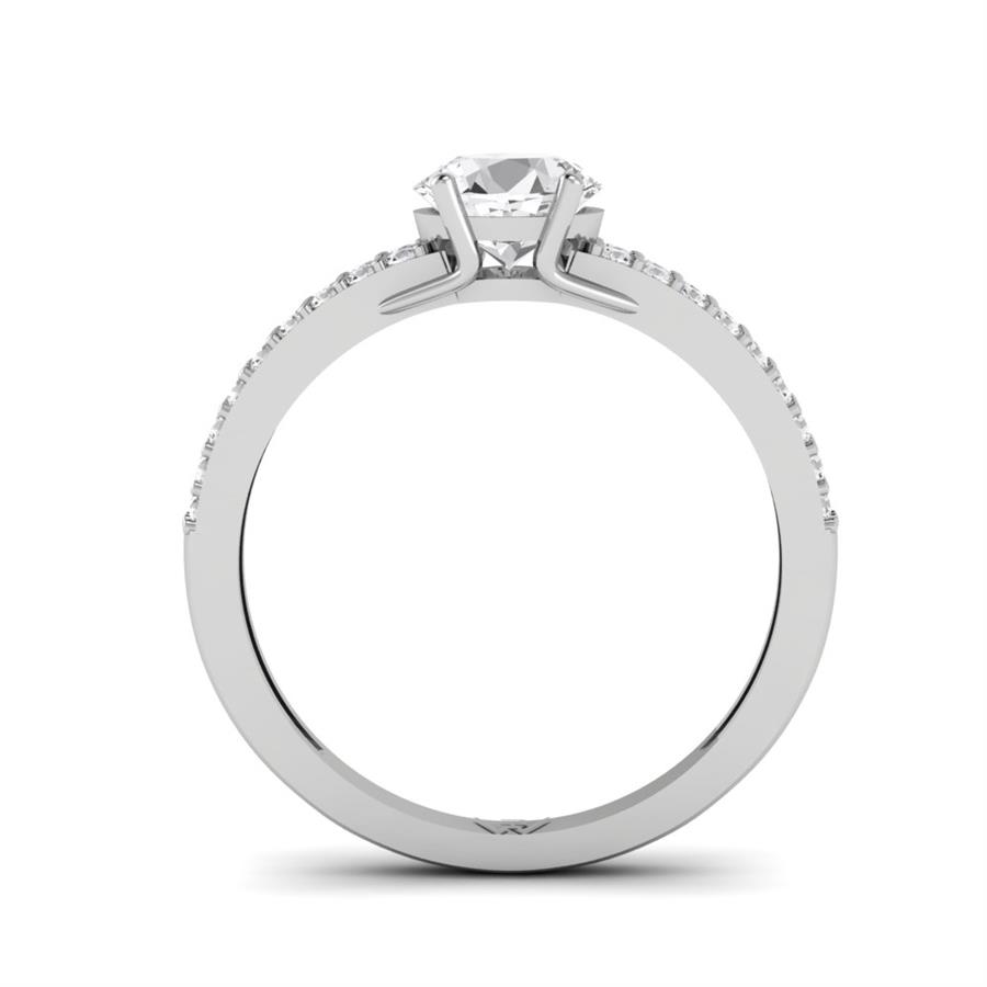 Solitaires Éblouissante Argent Rhodié Blanc Oxyde de zirconium 1.1 ct