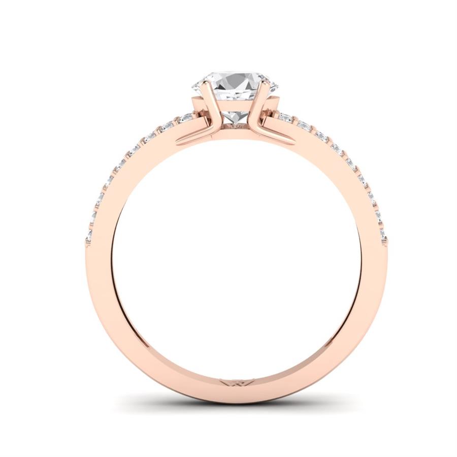 Solitaires Éblouissante Or Rose Oxyde de zirconium 1.1 ct