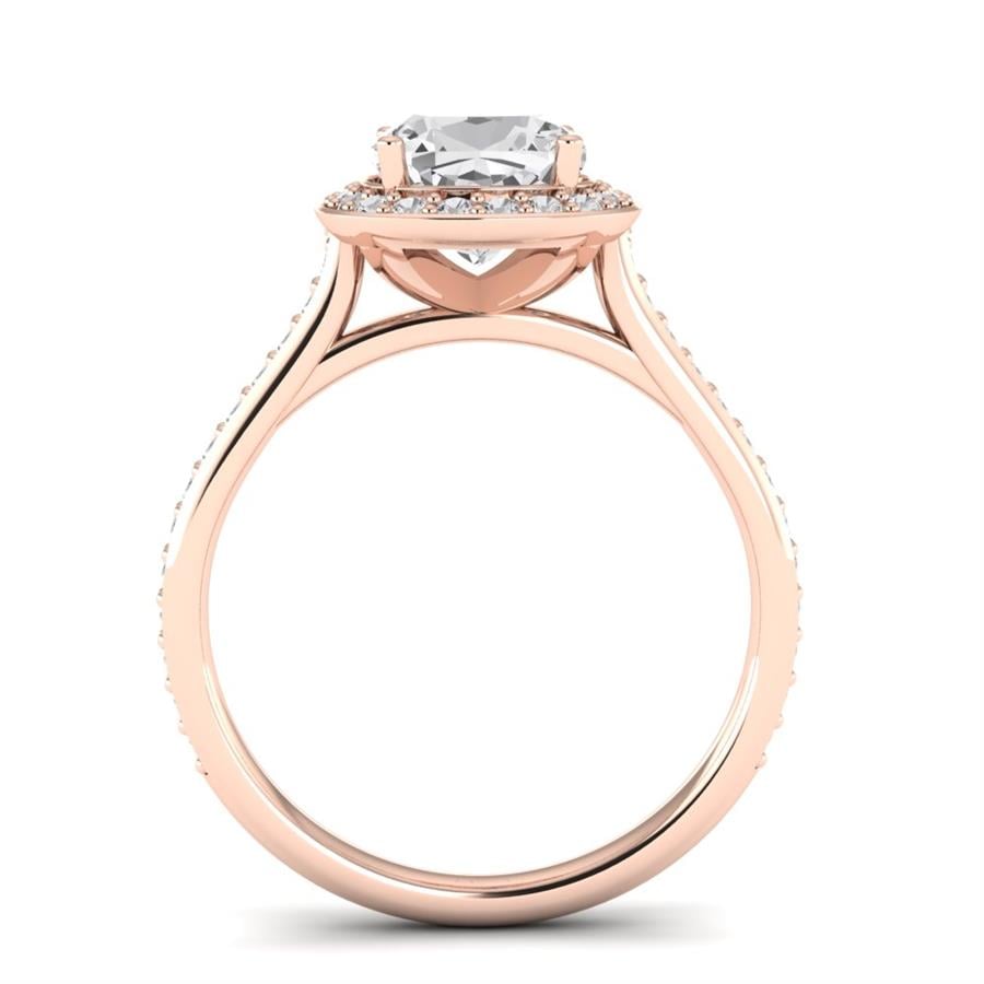 Solitaires Calina Argent Plaqué Or Rose Oxyde de zirconium 2.35 ct