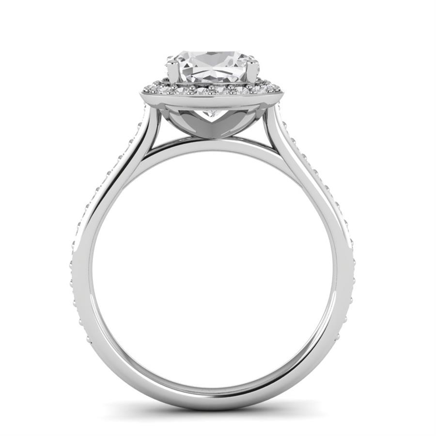 Solitaires Calina Argent Rhodié Blanc Diamant 2.35 ct