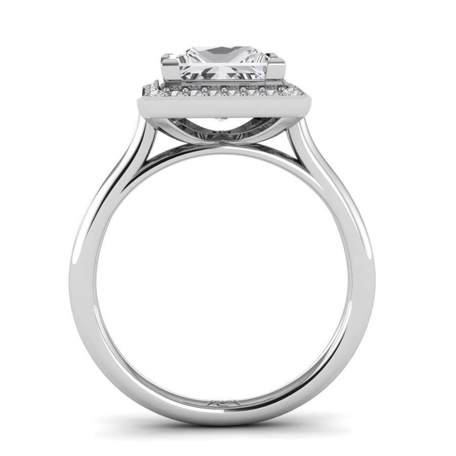 Solitaires Carensa Argent Rhodié Blanc Diamant 2.15 ct