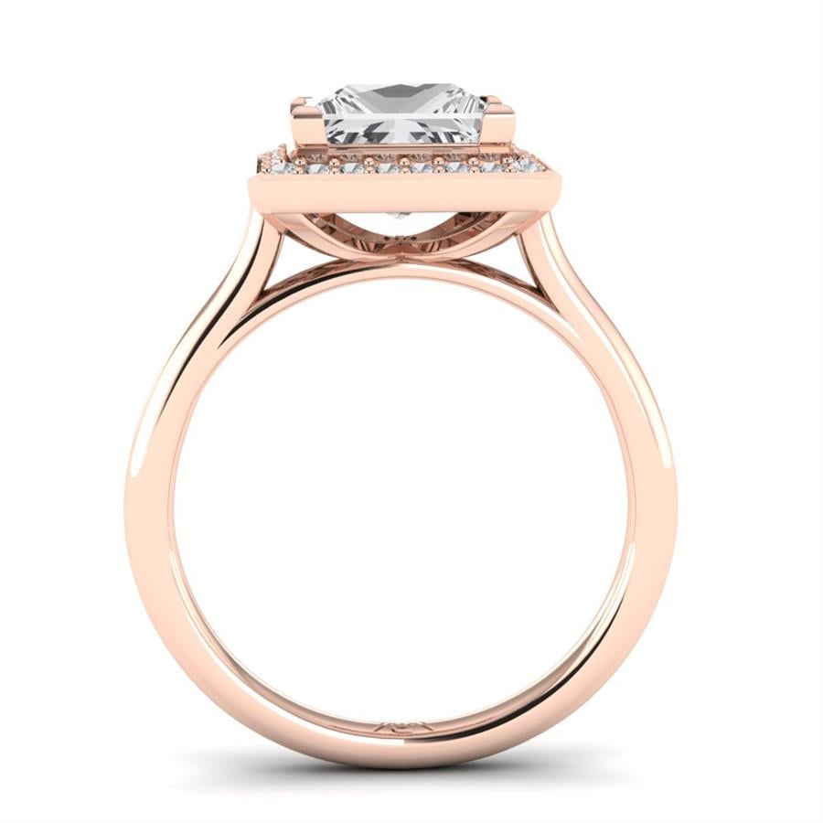Solitaires Carensa Or Rose Oxyde de zirconium 2.15 ct
