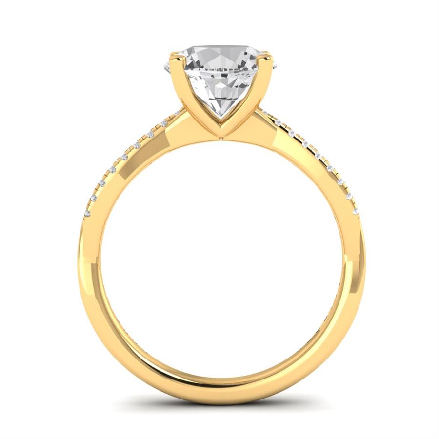 Solitaires Douceur Or Jaune Oxyde de zirconium 2.15 ct