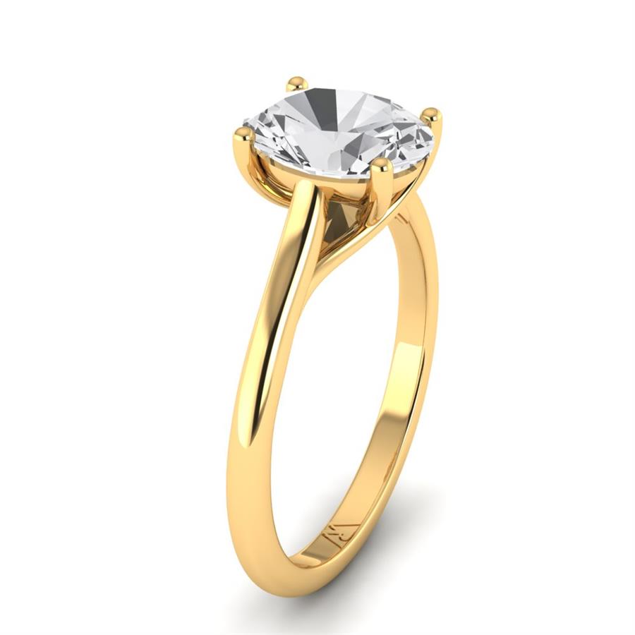 Solitaires Dralina Or Jaune Oxyde de zirconium 1.5 ct