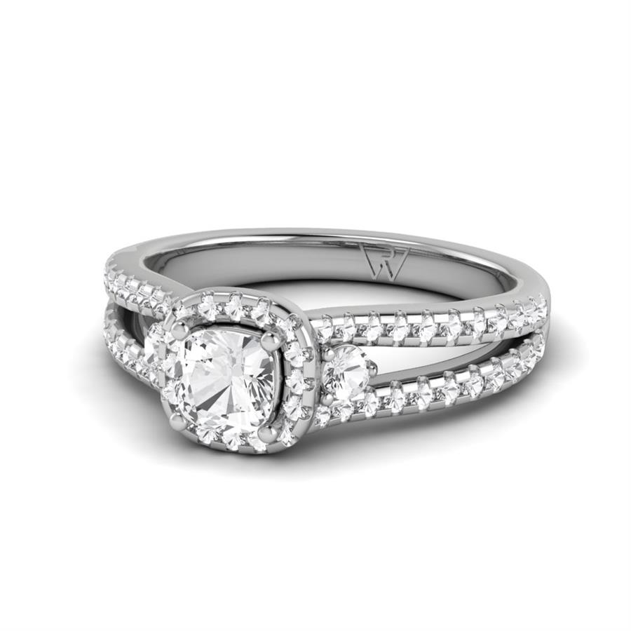 Solitaires Dune Or Blanc Oxyde de zirconium 1 ct