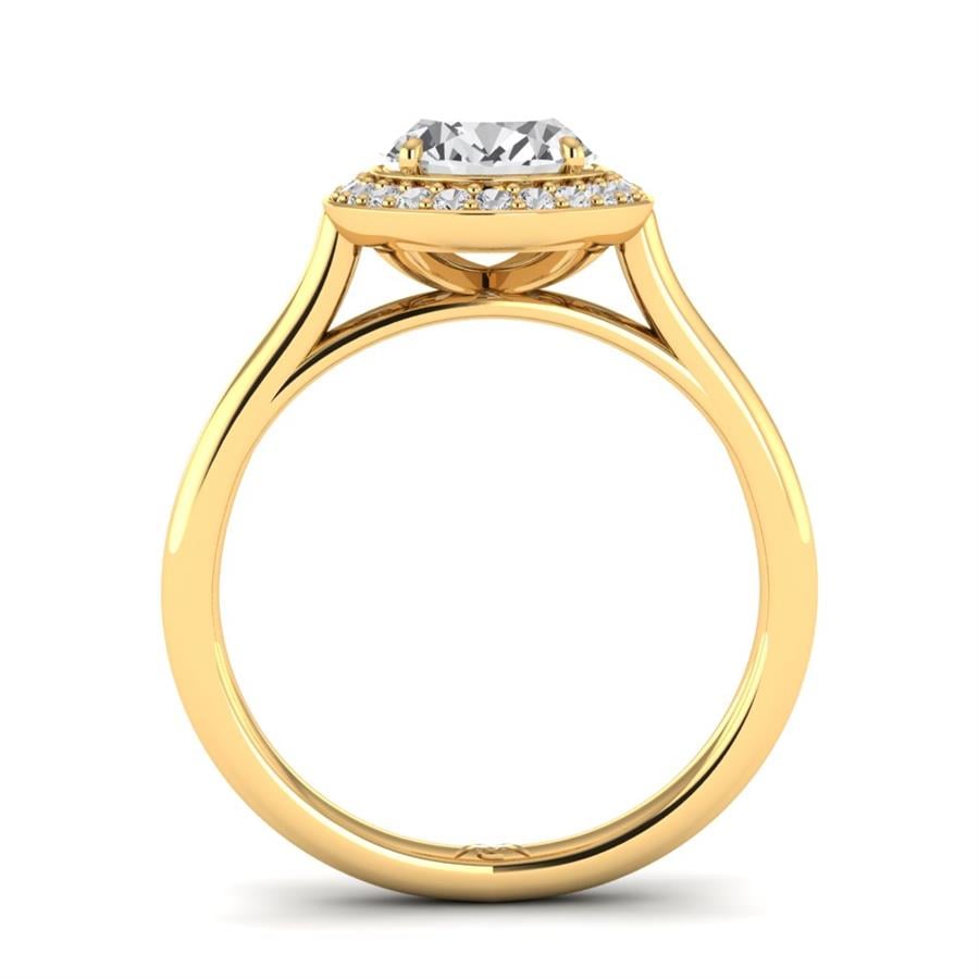 Solitaires Eirys Argent Plaqué Or Jaune Diamant 2.15 ct