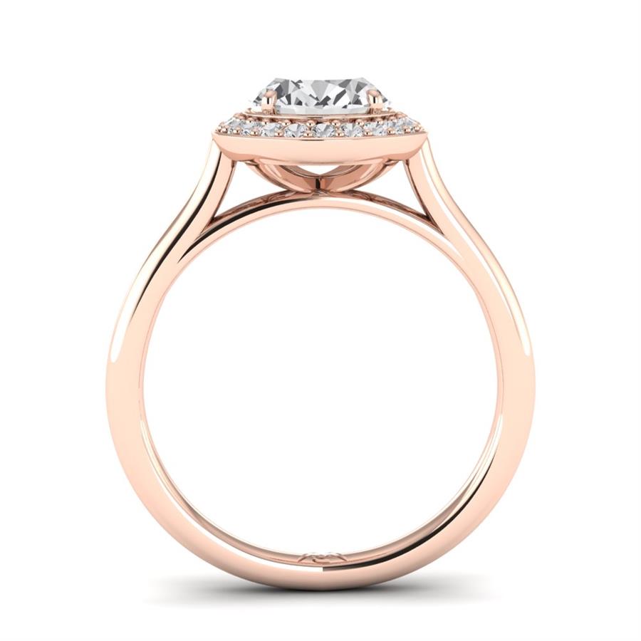 Solitaires Eirys Argent Plaqué Or Rose Oxyde de zirconium 2.15 ct