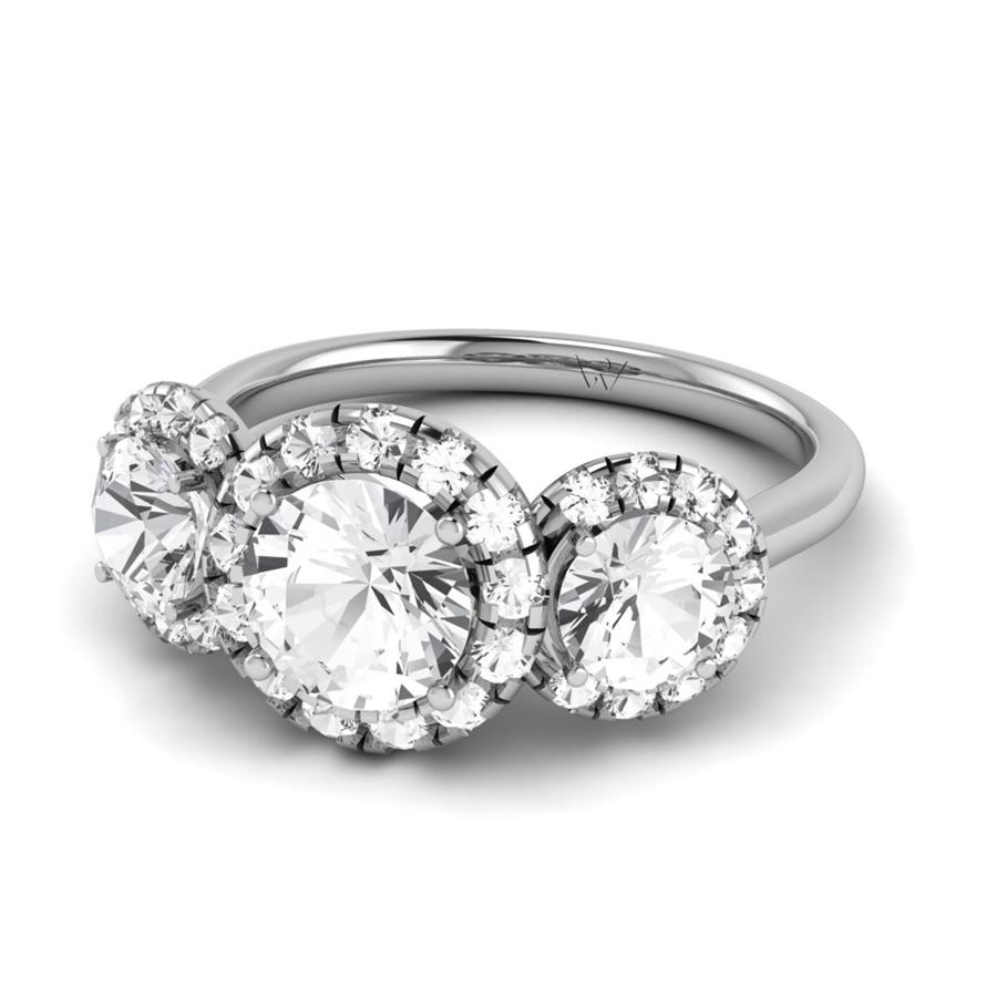 Solitaires Elaris Argent Rhodié Blanc Oxyde de zirconium 2.50 ct