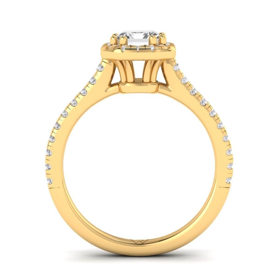 Solitaires Elixir Argent Plaqué Or Jaune Diamant 1.60 ct