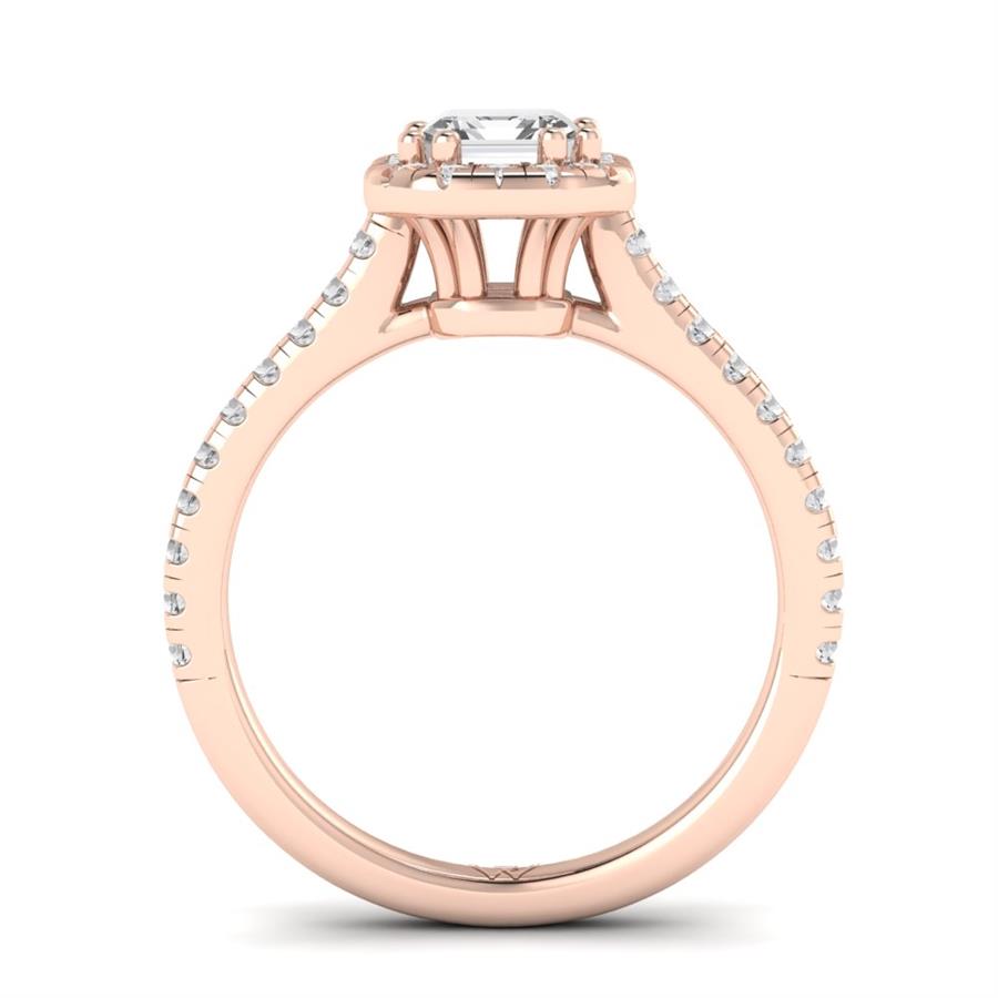 Solitaires Elixir Argent Plaqué Or Rose Oxyde de zirconium 1.60 ct