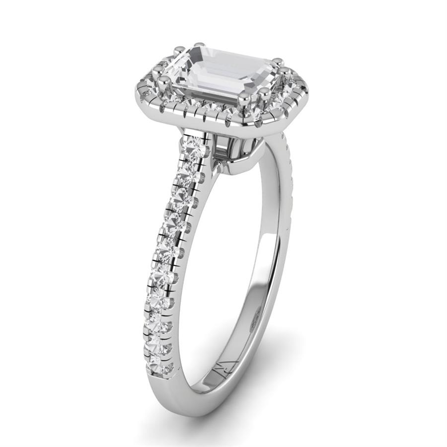 Solitaires Elixir Argent Rhodié Blanc Oxyde de zirconium 1.60 ct