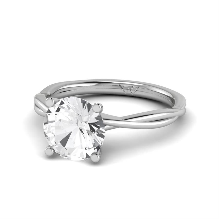 Solitaires Ellora Or Blanc Diamant 2 ct