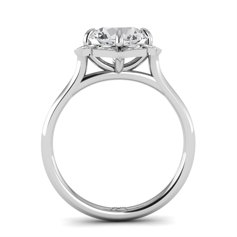 Solitaires Elyra Argent Rhodié Blanc Oxyde de zirconium 2.10 ct