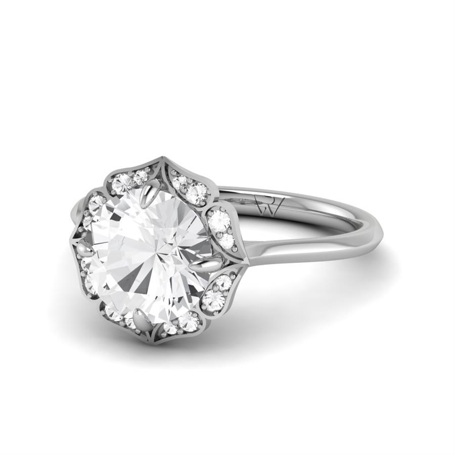 Solitaires Elyra Argent Rhodié Blanc Oxyde de zirconium 2.10 ct