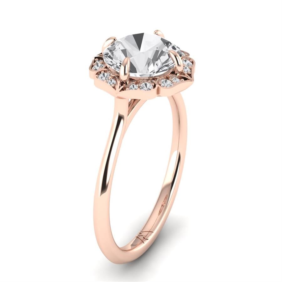 Solitaires Elyra Or Rose Oxyde de zirconium 2.10 ct
