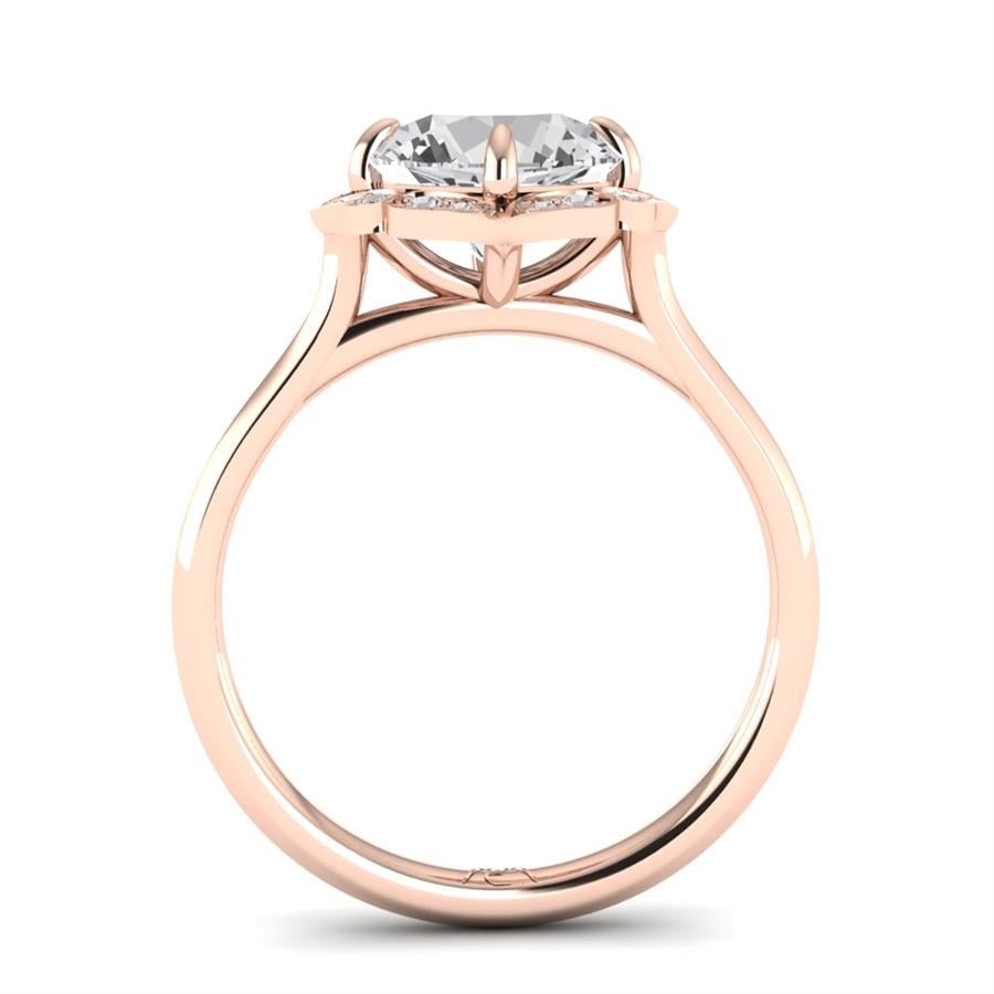 Solitaires Elyra Or Rose Oxyde de zirconium 2.10 ct