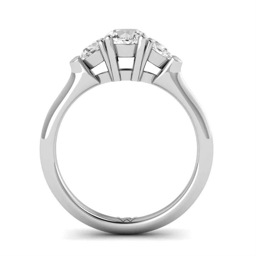 Solitaires Envolée Argent Rhodié Blanc Diamant 0.95 ct