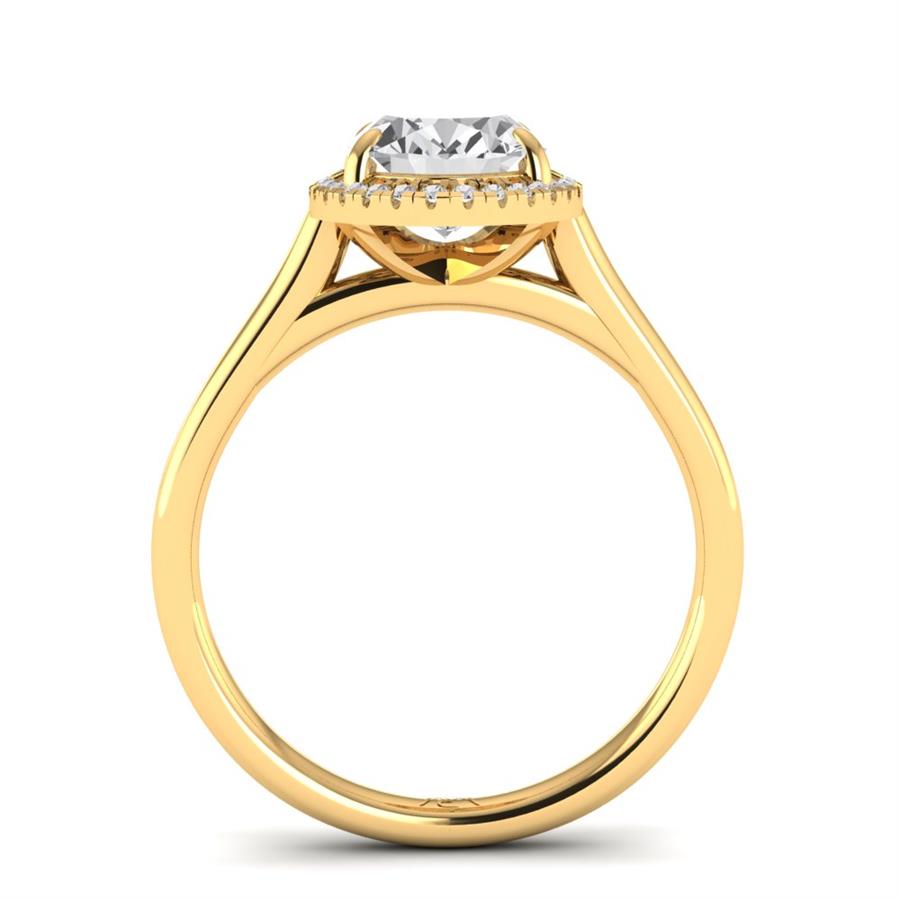 Solitaires Fayra Argent Plaqué Or Jaune Diamant 1.75 ct