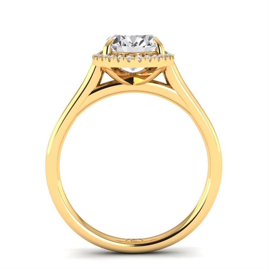 Solitaires Fayra Argent Plaqué Or Jaune Oxyde de zirconium 1.75 ct