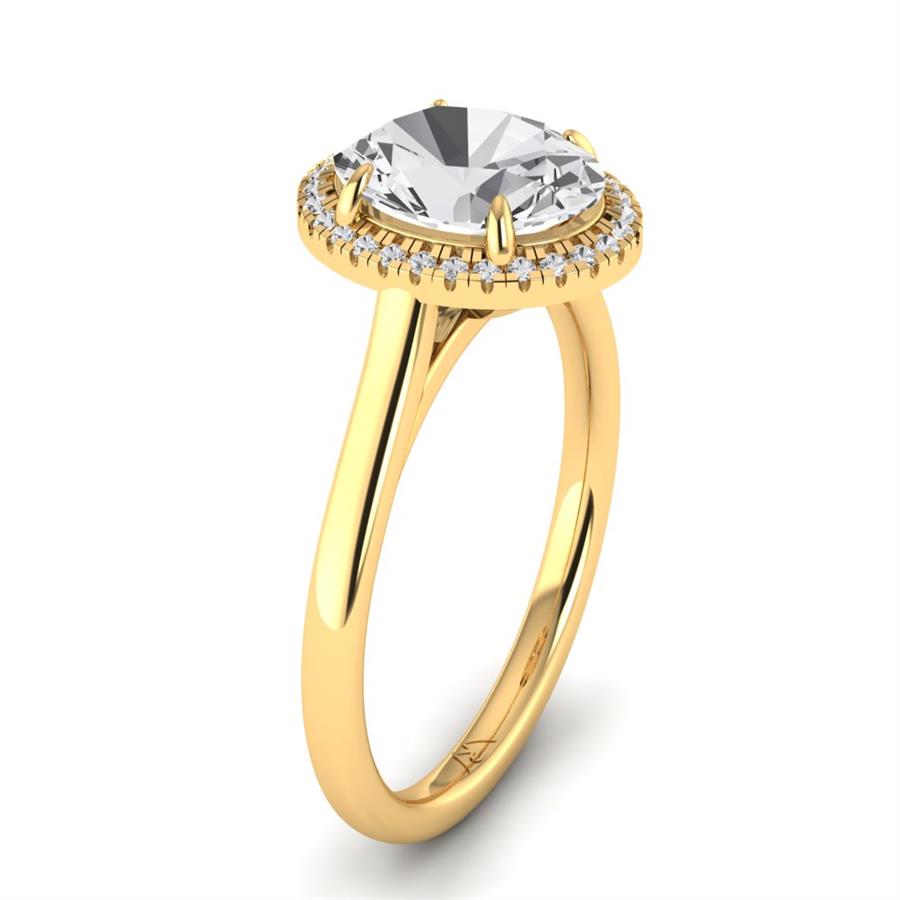 Solitaires Fayra Argent Plaqué Or Jaune Diamant 1.75 ct